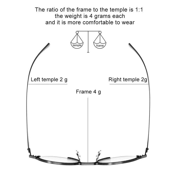 Carbon Fiber Glasses Lens Glasses With Titanium Frame Temple