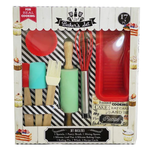 Usse Junior Baking Kitchen Set 17 Pc. Kit Includes Real Cooking Tools