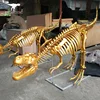 Golden dinosaur skeleton raptor replica for sale
