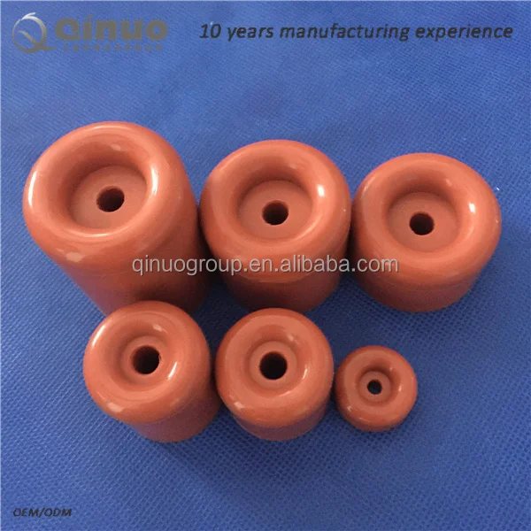 
Shanghai Qinuo 40x50mm Red Silicone Rubber Round Door Stop 