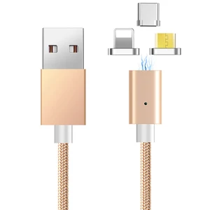 3 1 Nylon Braided Magnetic USB C Charging Cable