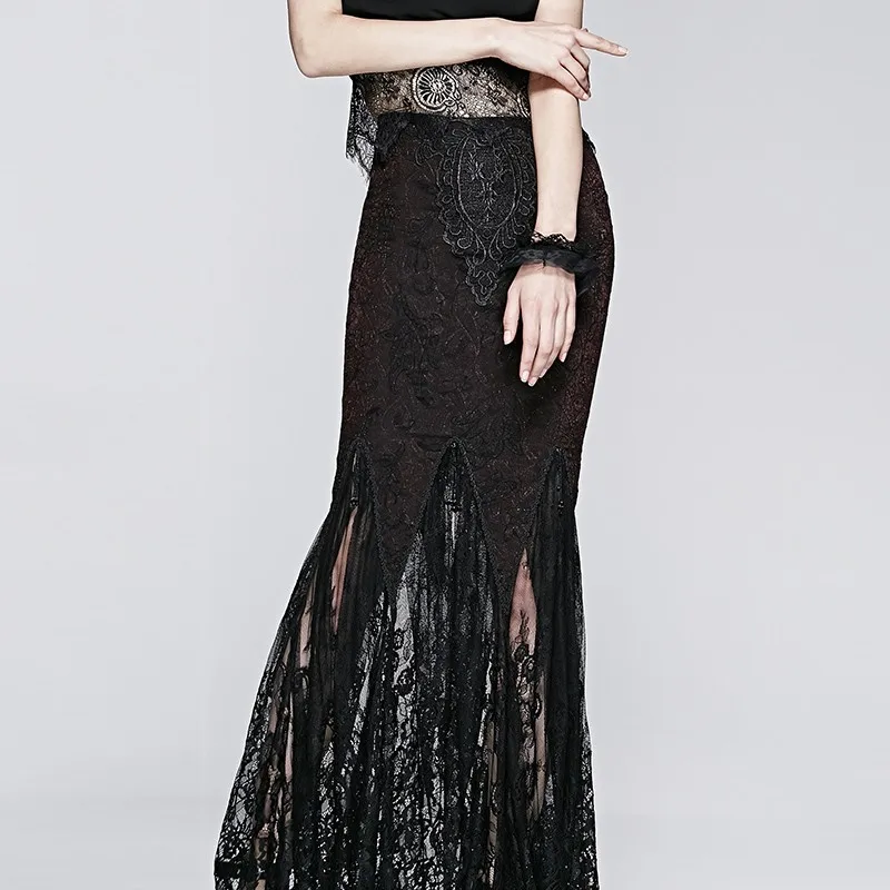 long black fishtail skirt