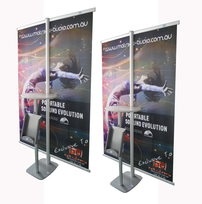 Aluminum Profile Poster Banner Display With Fabric Hanging Banner