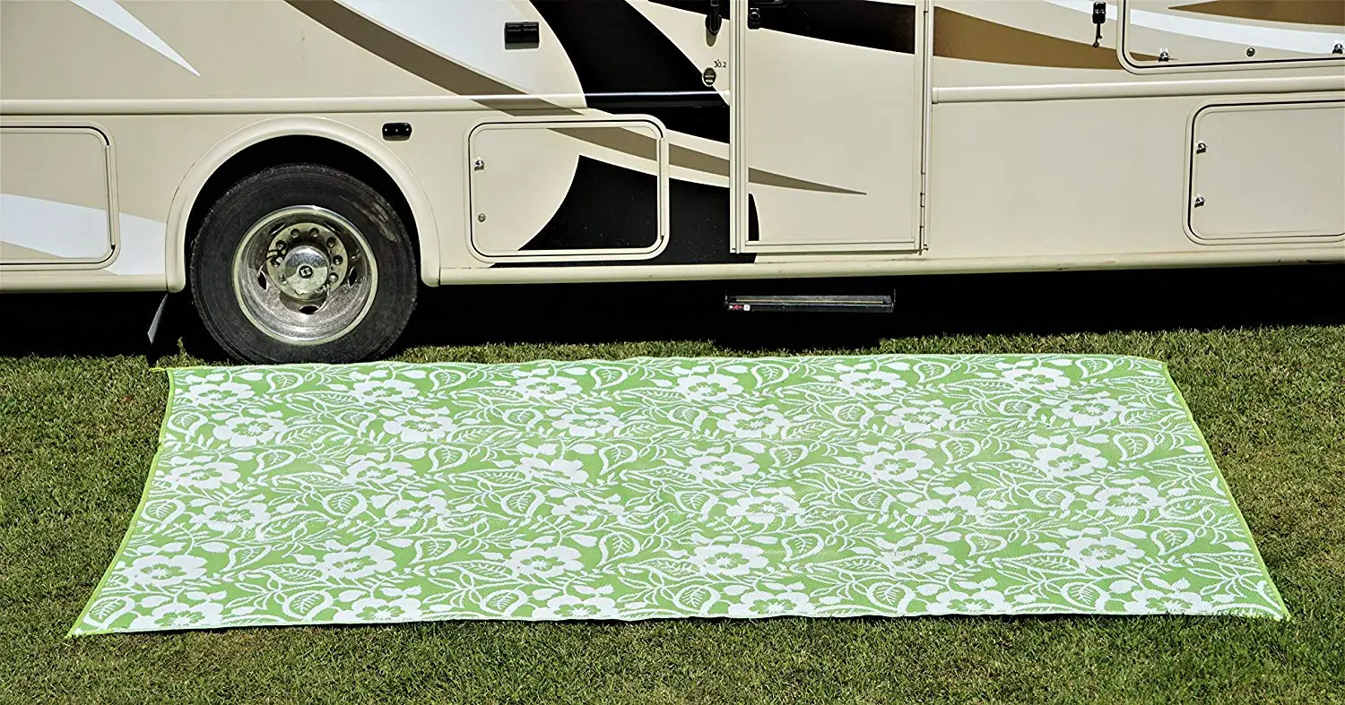 Znz 9x12 Patio Rv Picnic Reversible Mat Woven Polypropylene Beach Mat