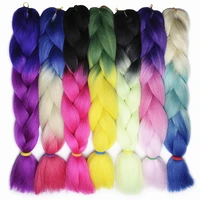 

Ombre Jumbo Braid Synthetic Hair 24"82" Ombre 2tones 3tones Jumbo Hair Braid 100g 165g Jumbo Braiding Hair Extension