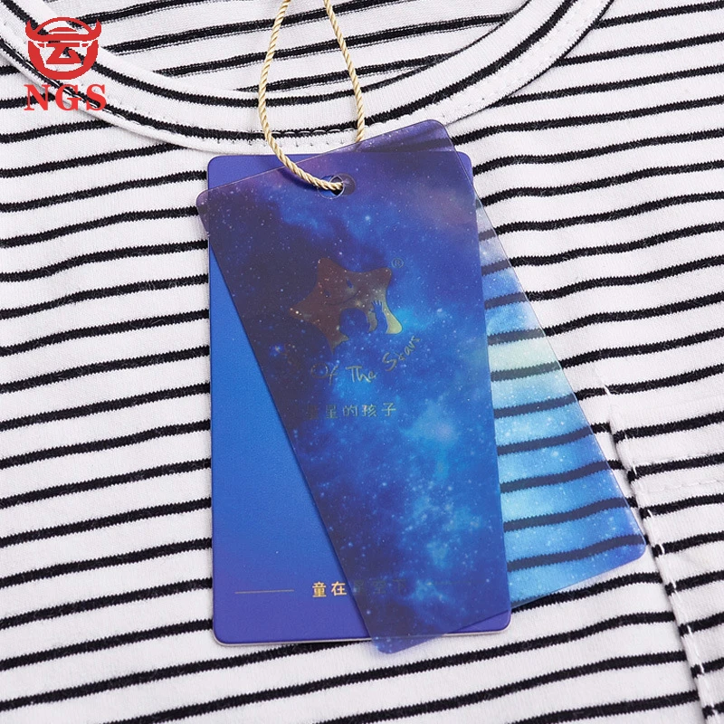 

Wholesale Luxury tags Embossed kids/baby garments/clothing Paper Hang Tags, Cmyk