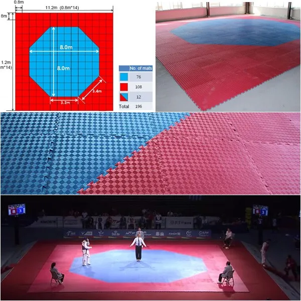 2019 Taekwondo Mats Wtf Competition Taekwondo Octagon Mat Low Price