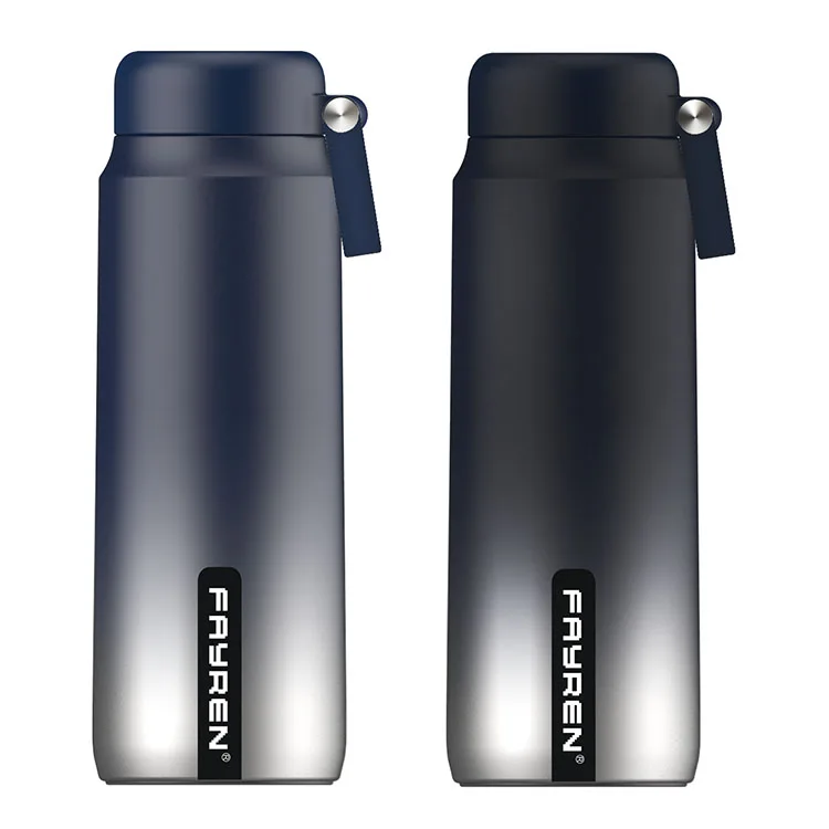 

Double-Walled Vacuum Insulated Stainless Steel Leak-Proof Water Bottle with rubber handle, Customized colors