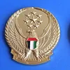 Round shaped embossed eagle/falcon/hawk country flags Dubai lapel pin badges for UAE national day