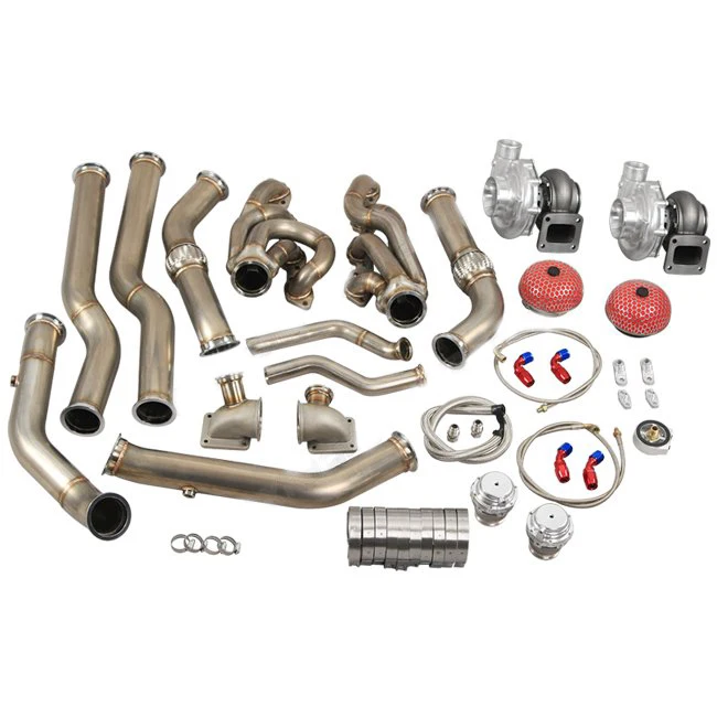 Source Twin Turbo Header Kit T72 For 68 72 Chevelle Bbc Big Block
