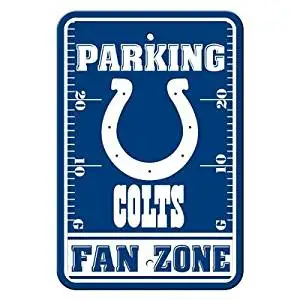 Indianapolis Colts NFL "Fan Zone" Parking Sign 12" x 18"