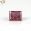 faceted gemstone rectangle princess cut synthetic ruby beads