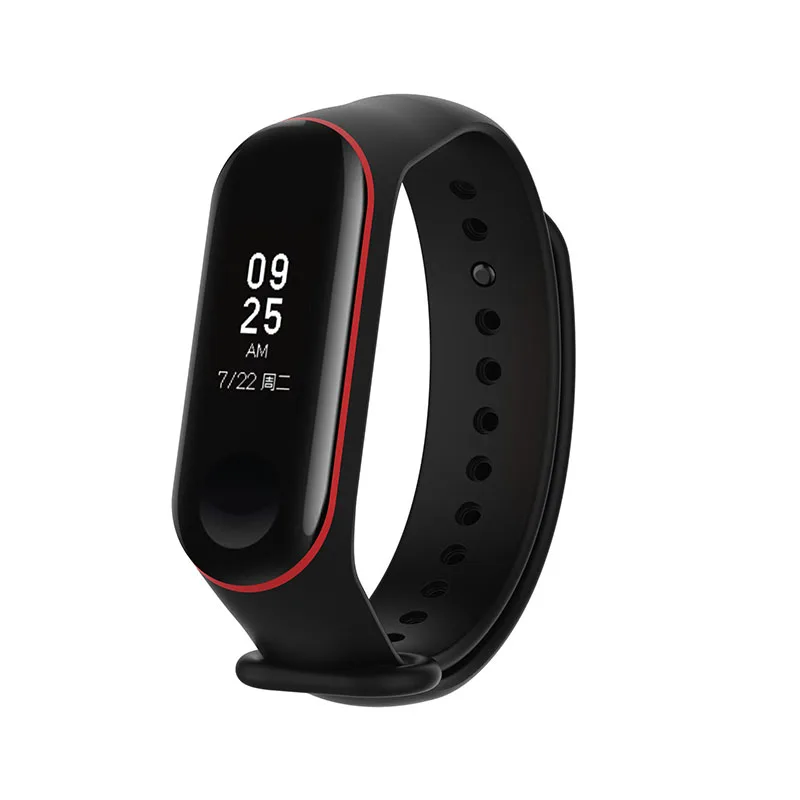 

DDP shipping wholesale replacement strap silicone band 4 for mi band 3, 10 colors