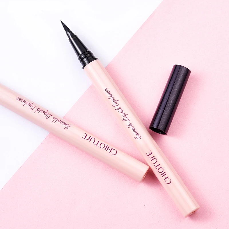

CHIOTURE Quick dry liquid eyeliner pen lasting waterproof sweat resistant easy to decolorize easy to dizzy beginners natural, Black color