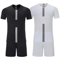 

DHL free shipping 2019 White black custom soccer jersey set uniform football shirt kits