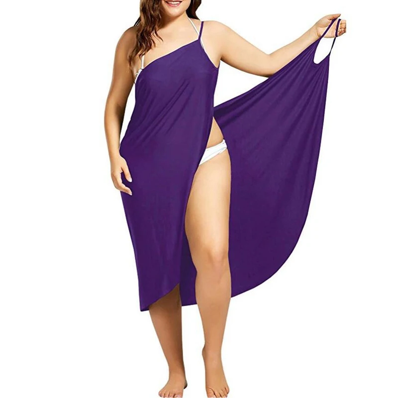 

Women's Sexy Plus Size Cover-up Wrap Dress Summer Women Beach Wear Bikini Crop Top Beach Wear Dress