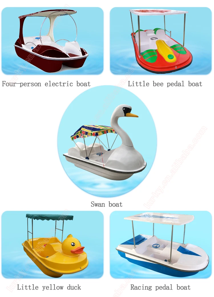 Factory Wholesale Cheap Fiberglass Water Float Pedal Boat Popular 4