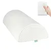 Memory Foam Semi-Roll Pillow - Back Pain Relief Half-Moon Bolster/Wedge - Provides Best Support for Sleeping on Side or Back