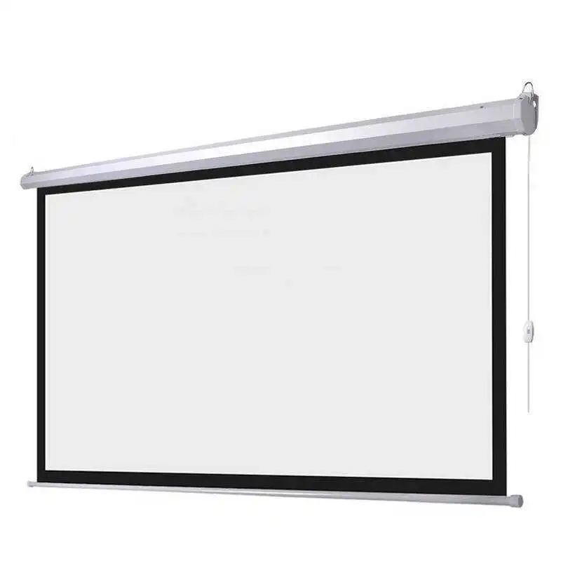 100" Wall Mount Motorized Projector Screens Built Hidden In Ceiling
