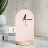Darchin high quality pink metal simple clock decorative brief clock for Home Decor