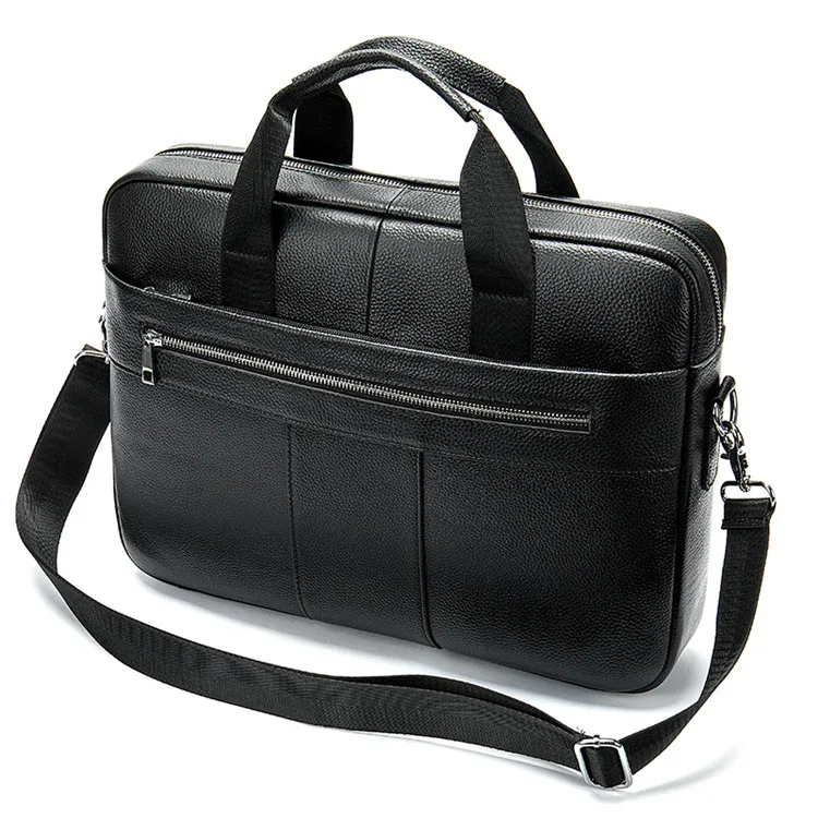 

Factory Direct Sales Odm Oem 8523 Genuine Leather Laptop Business Briefcase For Men, Coffee/black