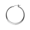 Shiny 316L Stainless Steel Round Circle Large Hoop Loops Earrings Silver Tone