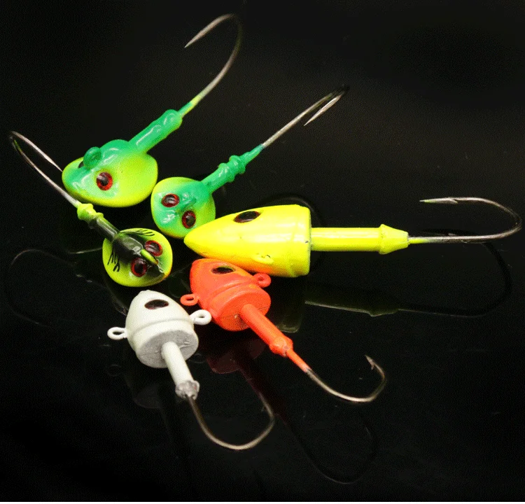 Wholesale 15g 19g 21g 29g 48g Colorful Painted Fishing Lead Jig Heads