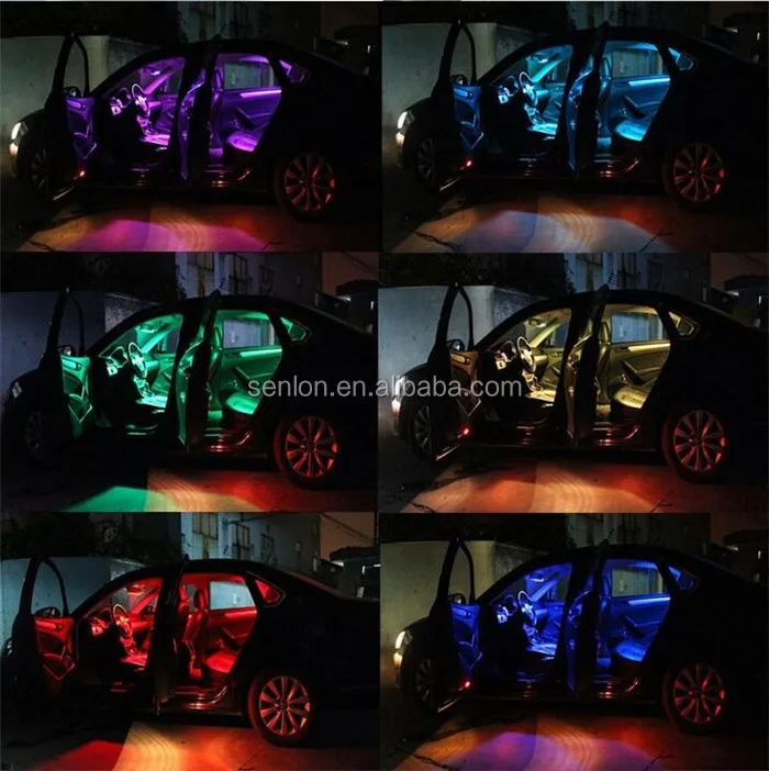 2016 new car interior led light c5w c10w 6smd 5050 colors changing by controller
