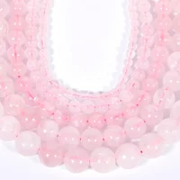

Wholesale Natural Rose Quartz Gemstone Loose Beads For Jewelry Making DIY Handmade Crafts 4mm 6mm 8mm 10mm 12mm 14mm