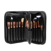 

On Sale 2019 New Style Personalized Makeup Brush With Black Leather Zipper Pouch Bag Private Label 29pcs Makeup Brush Sets