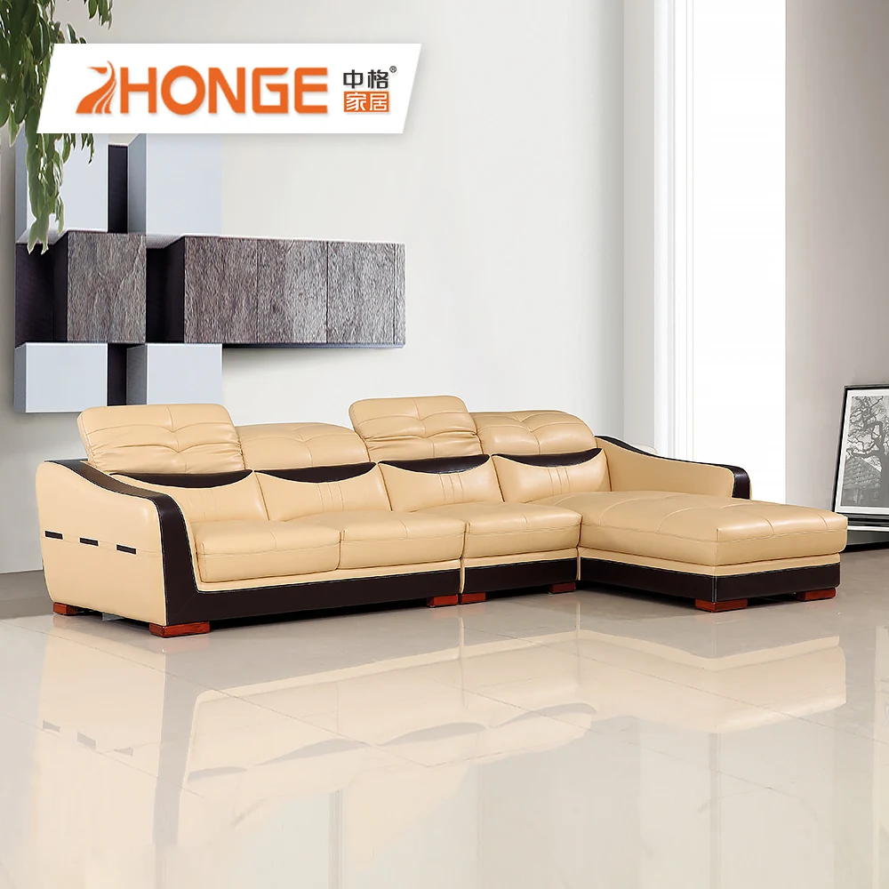Living Room Furniture L Shaped Couch Corner Modern Leather Sofa