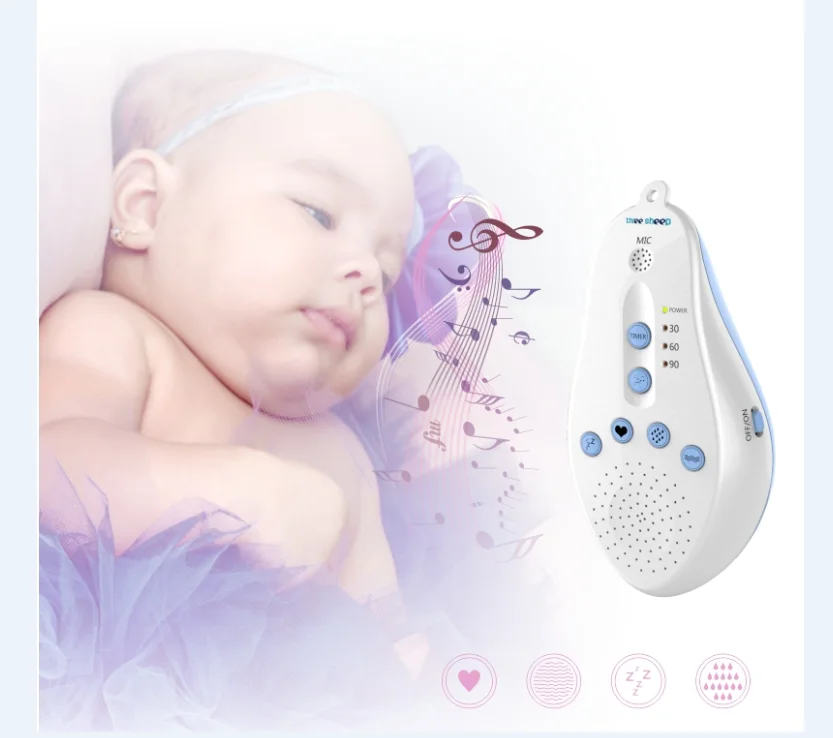 Portable Baby White Noise Sound Machine With Voice Monitor ...