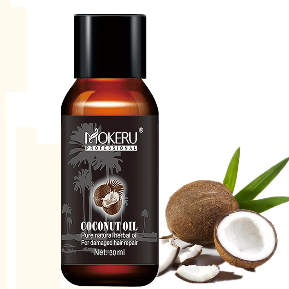 

Mokeru 30ml Organic New Virgin Coconut Oil Hair Repairing Damaged Hair Growth Treatment Prevent Hair Loss Products for Woman