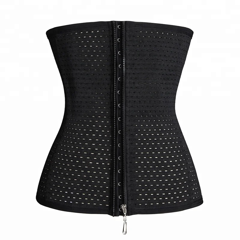 

3006 Women Wholesale Slimming Girdle Hollow Out Zipper Waist Trainer Corset, Black