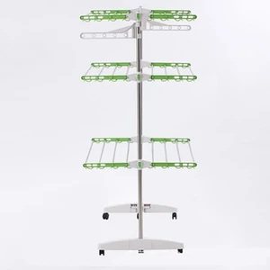 Image of Foldable cloth drying rack indoor laundry rack clothes stand hanger barcony