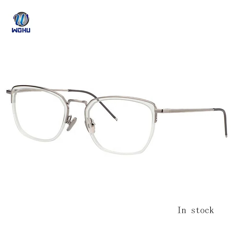 

Customized titanium optical unisex eyewear glasses frame for drop shipping, Sliver