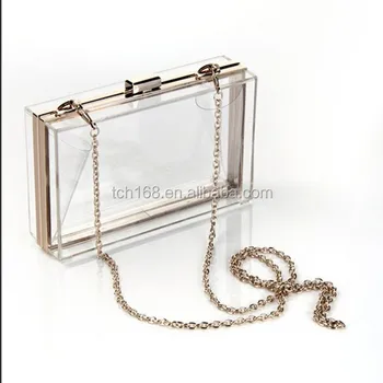 clear acrylic clutch