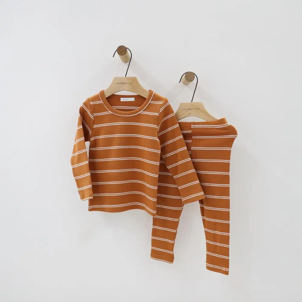 

Stripe kids pyjamas bulk wholesale winter cotton kids pajamas set