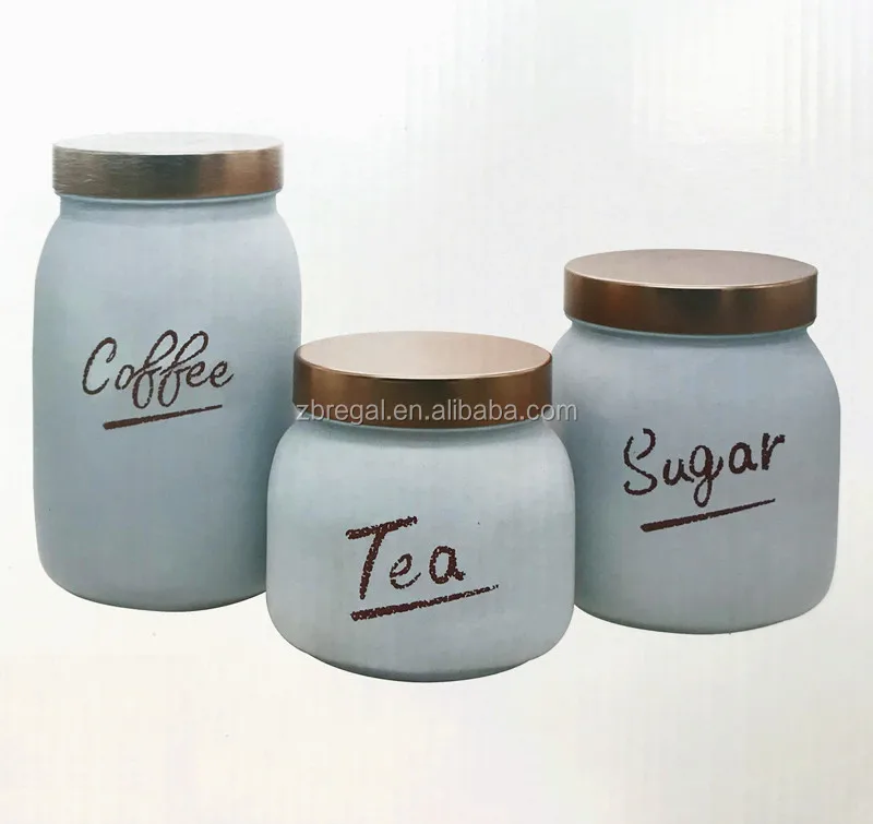 Glass Storage Jars - Tea/Coffee/Sugar