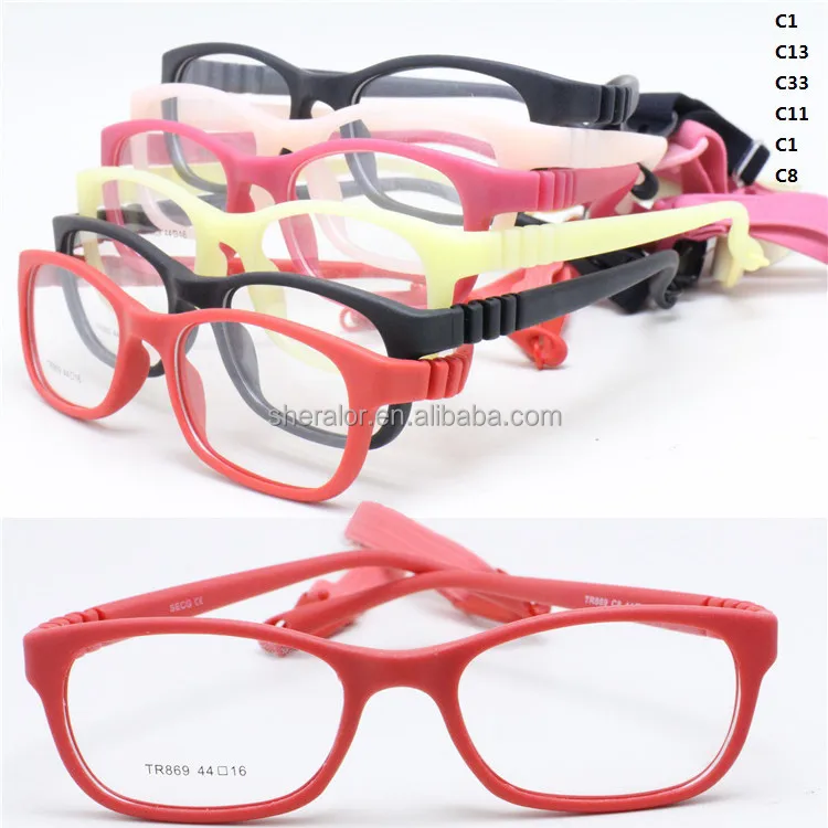 

dorp ship high classic infant TR90 prescription glasses unique frame flexible hingless temple including adjustable strap 869