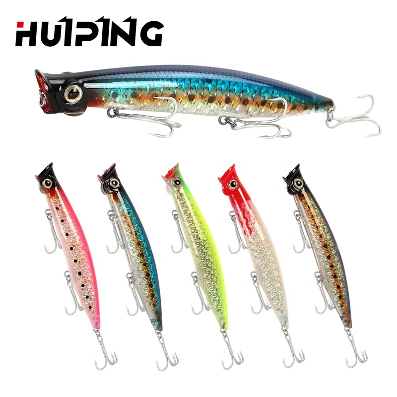 

Fishing Lures Wholesale 13.5g 110mm Floating Popper Lure Top Water Hard Artificial Bait Sea Bass Fishing Pesca P425, 5 colors