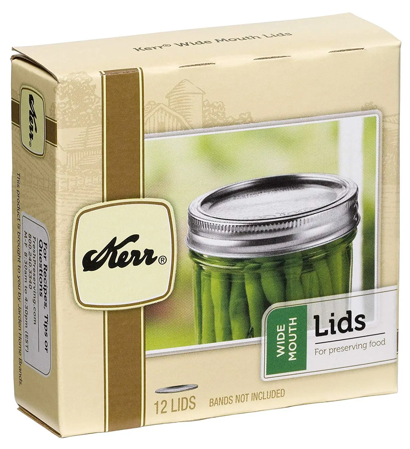 Kerr 00088 Wide Mouth Canning Jar Lids 12 Count