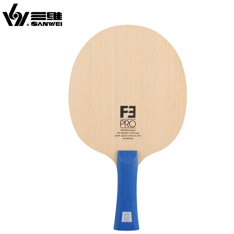 

Kiri core with arylate carbon surface wood ayous F3 pro sanwei carbon table tennis racket blade, Wood color