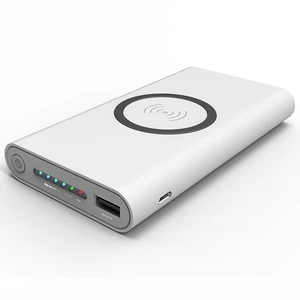 10000mAh QI Wireless Power Bank Dual USB Ports