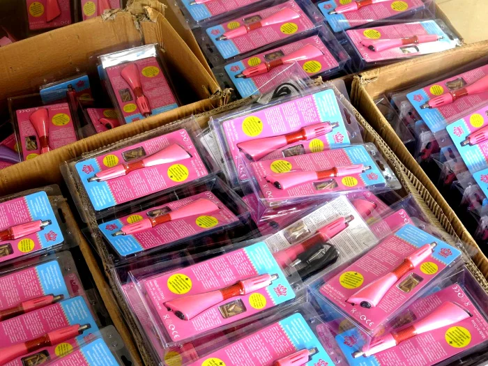 US Plug Pink Color Portable Hot Fix Rhinestone Iron Hot Fix Paper Handheld Electronic Mini Iron With Thermostat Bottom