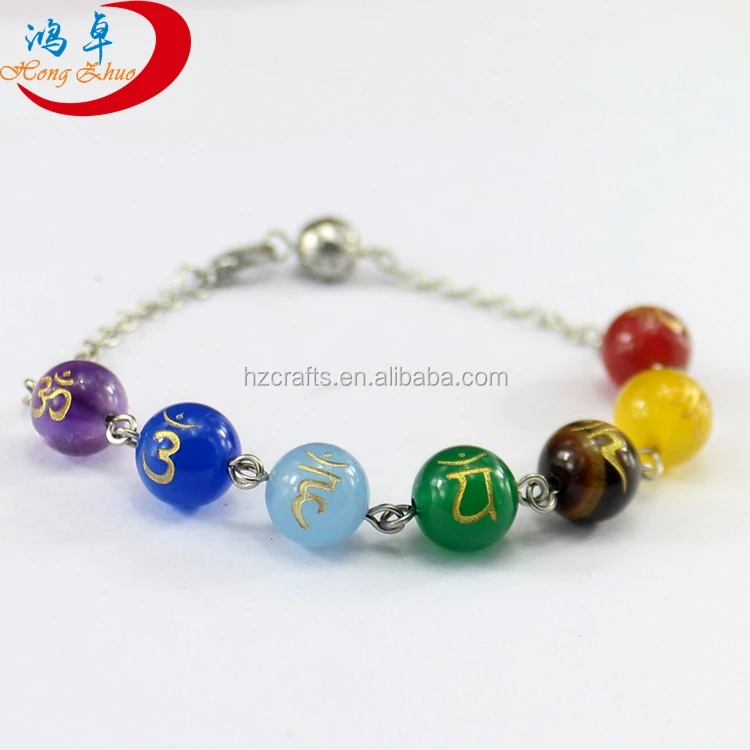 

Rock chakra stone bracelet 7 chakra healing chakra bracelet, Mix color