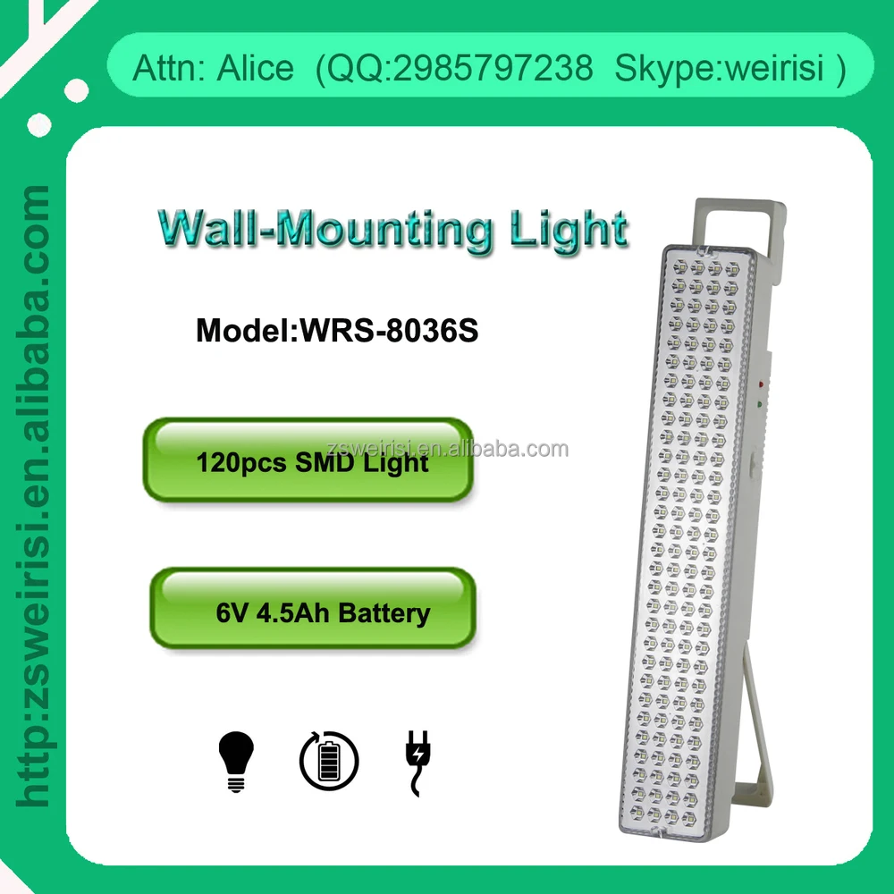 
Indoor Wall Mounted Emergency Rechargeable 144pcs SMD Portable Lantern (WRS-8019S) 