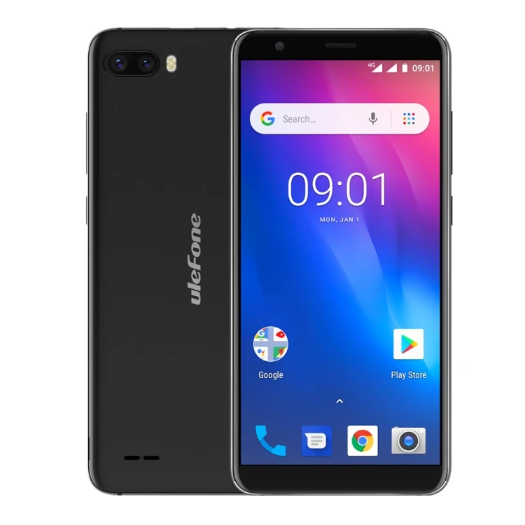 

Ulefone S1 Pro Mobile Phone, Dual Back Cameras Face Identification 5.5 inch Android GO 8.1 Network: 4G, Dual SIM(Black)