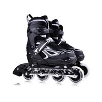

China manufacturer 360 protect foot ankle elastic 4 PU wheels flashing roller thickened 2.3mm chassis inline skates