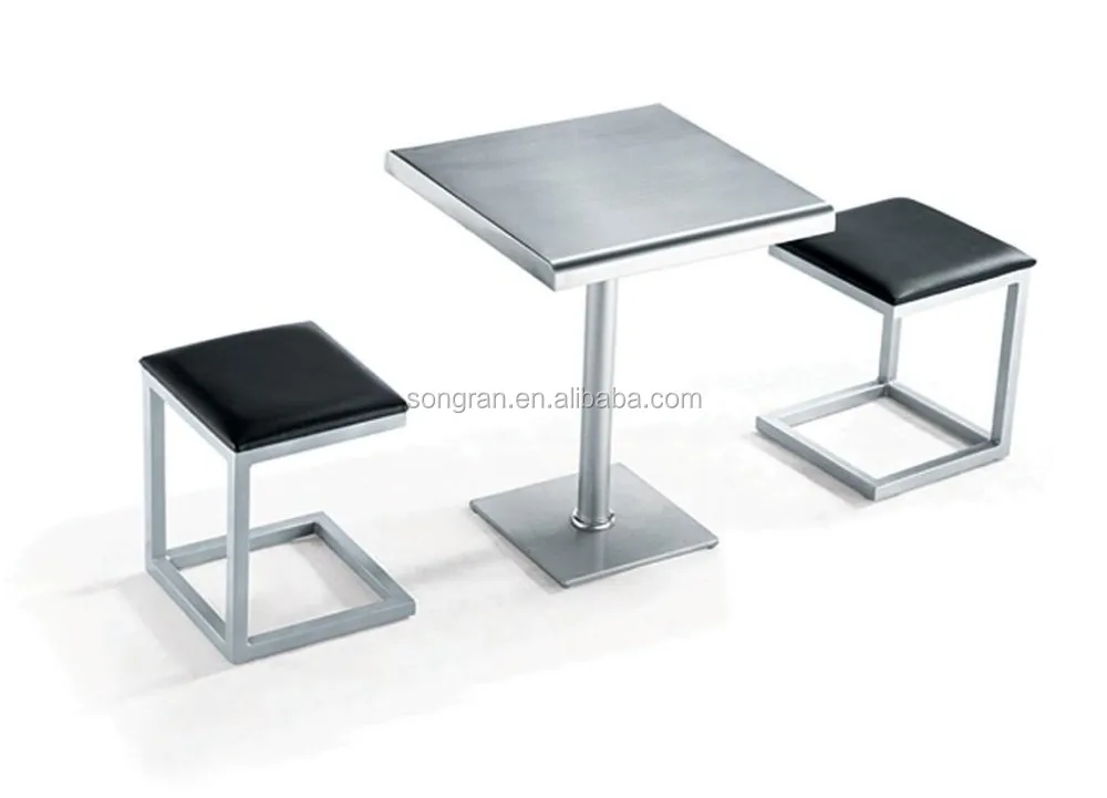 Hot Sale Restaurant Table Chairs Dining Table Bench Seats Stainless